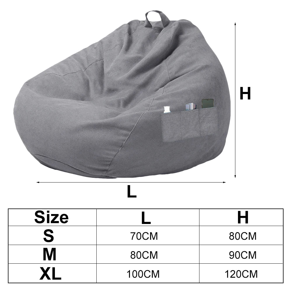 Soft Fluffy Bean Bag Chair Cover Without Filler