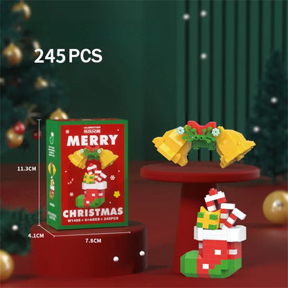 Christmas Mini Building Blocks Toy Set – Festive Holiday Gift