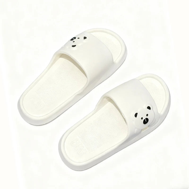 Cartoon Bear Indoor Slippers – Lightweight Soft EVA Slides for Women