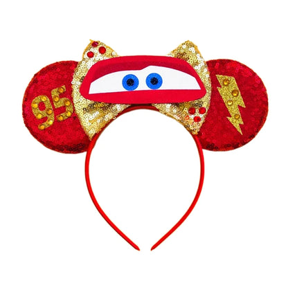 Mouse Ears Headband with Sequins & Bow – Kids & Adults