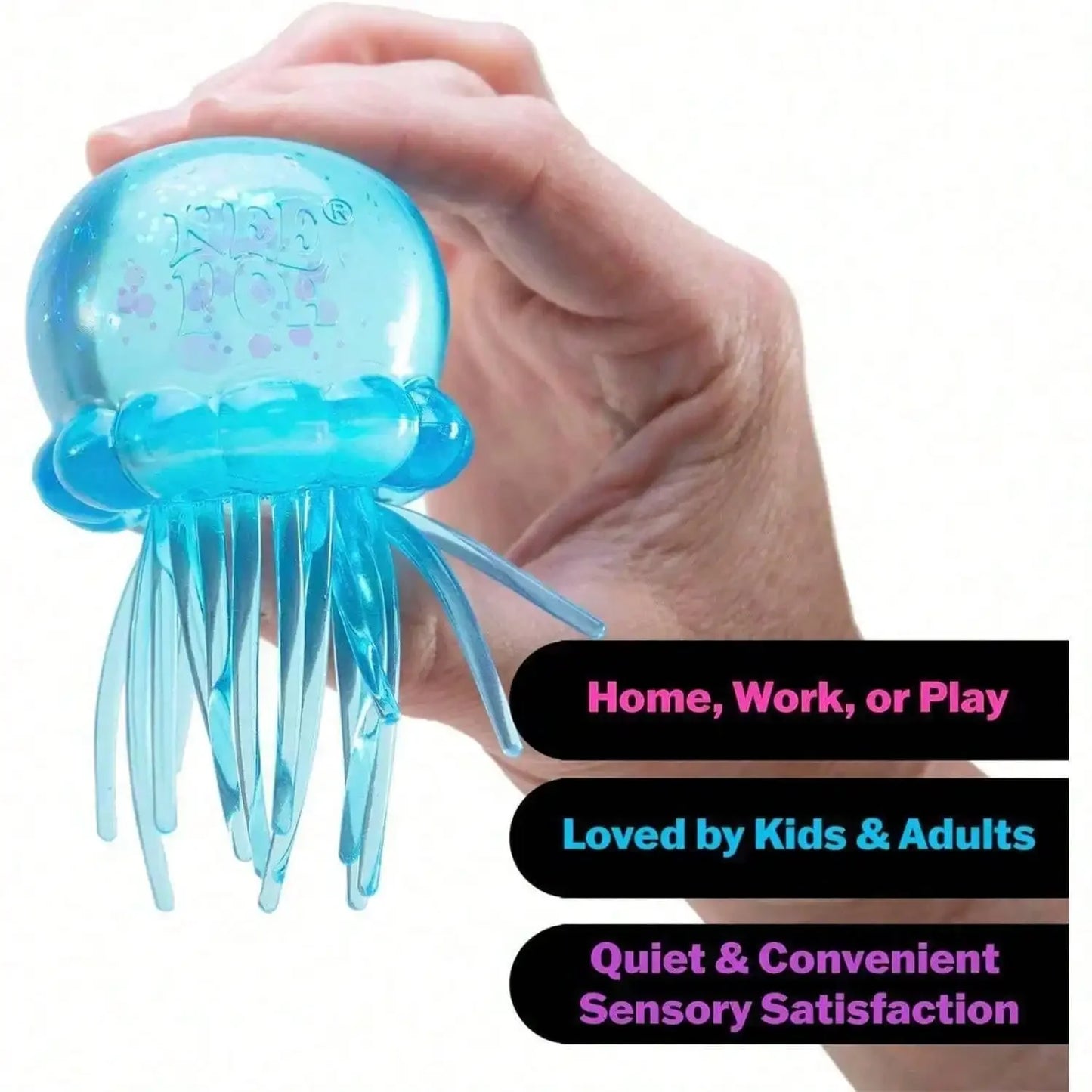 Jellyfish Squishy Sensory Squeeze Toy – Shiny Stress Relief Putty for Kids & Adults