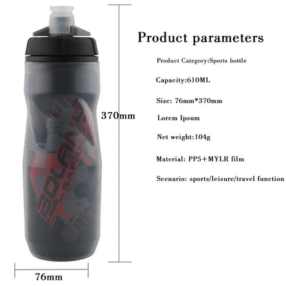 Bolany 600ML Heat and Cold Resistant Cycling Water Bottle