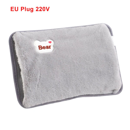 Electric Hot Water Bag Hand Warmer – Rechargeable Soft Plush Heating Pad