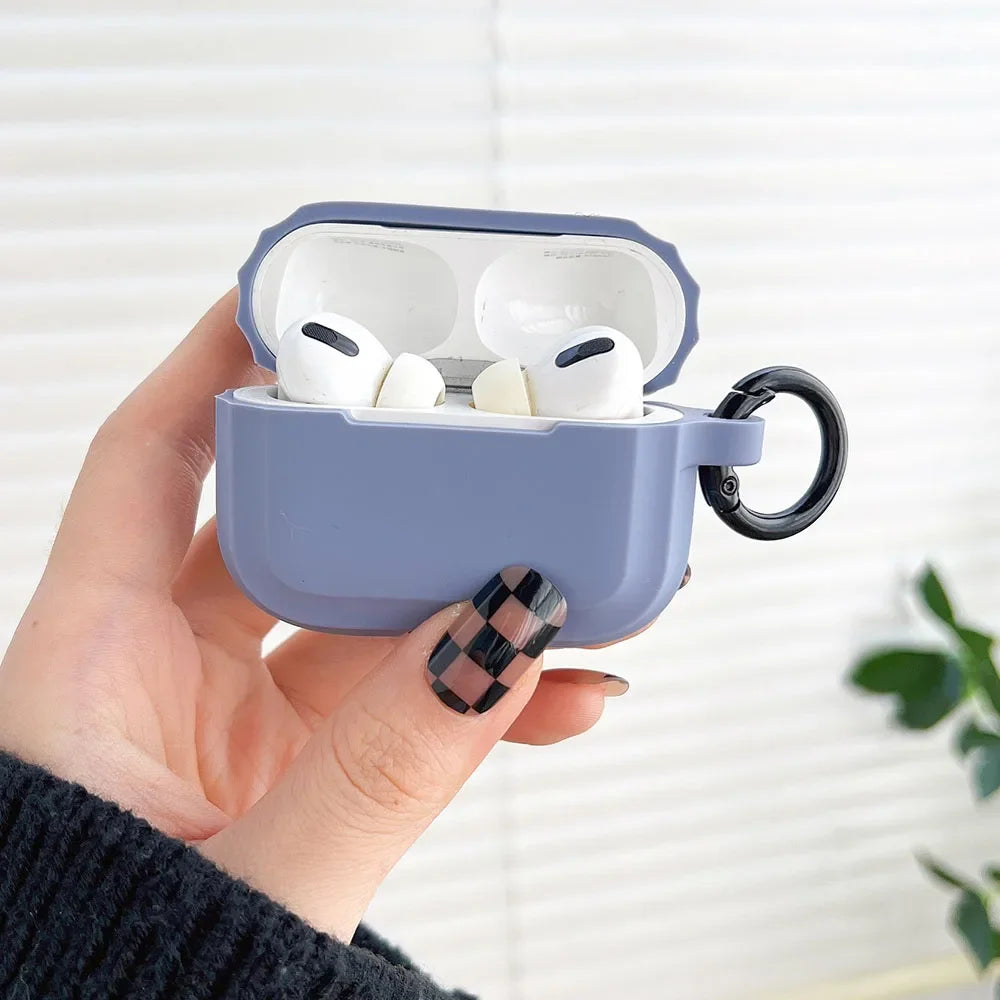 Liquid Silicone AirPods Case with Carabiner Ring – Fits AirPods 1/2/3/Pro/Pro 2/Pro 3/4
