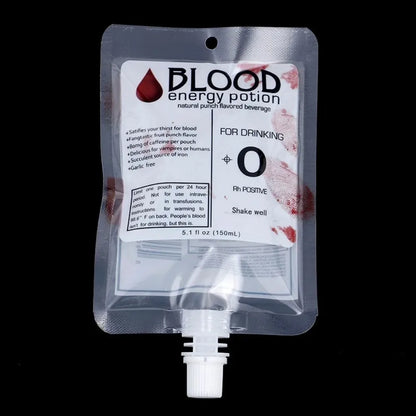 Halloween Blood Bag Drink Pouches – Vampire Cosplay Props (10pcs)