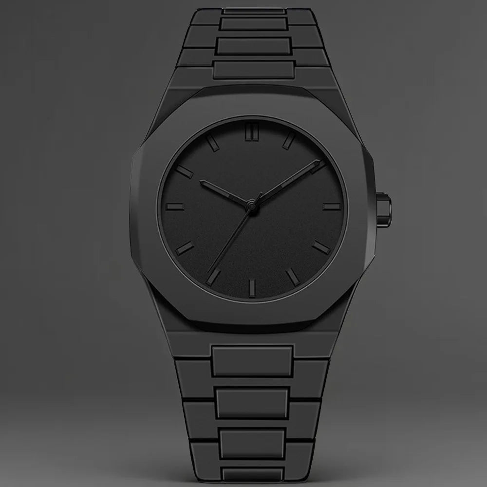 Men's Quartz Watch – Arabic Numeral Dial Steel Band