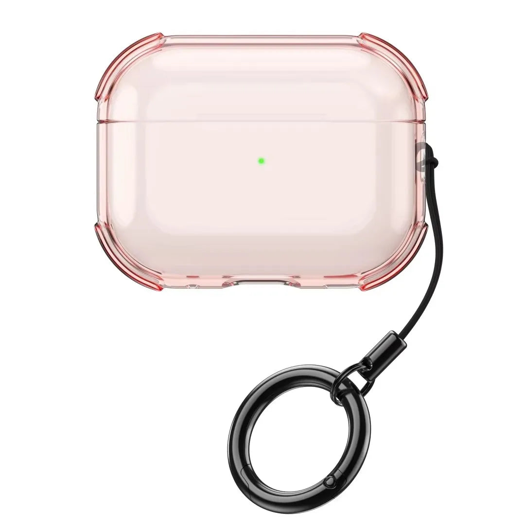 Clear AirPods Pro 3 Case with Keychain Ring – Shockproof TPU Cover