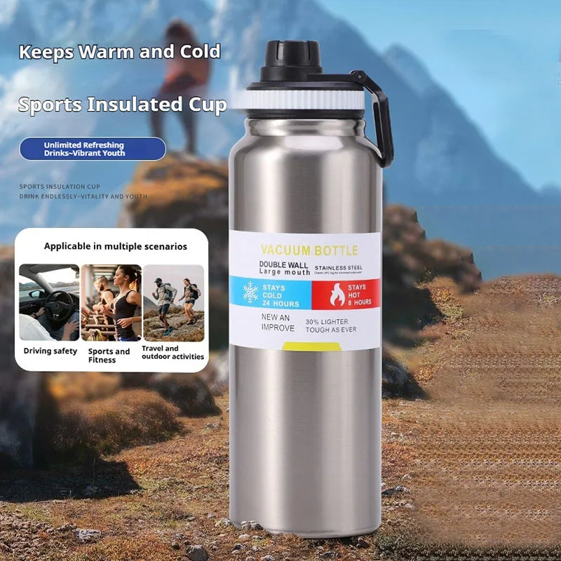 Stainless Steel Vacuum Thermos Bottle – Keeps Cold 24H, Hot 8H