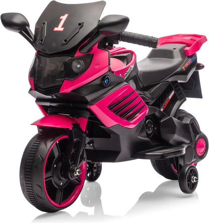 6V Kids Electric Ride On Motorcycle with Training Wheels
