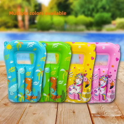 Kids Inflatable Pool Float Mat Cartoon Swimming Ring