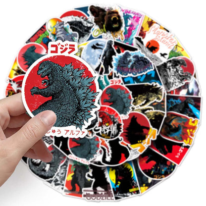 Godzilla Sticker Pack – 50 Unique Waterproof Anime Stickers