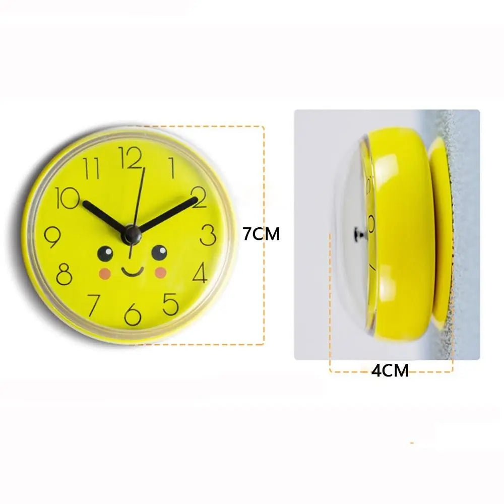Mini Waterproof Suction Cup Clock for Bathroom & Kitchen