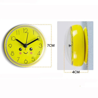 Mini Waterproof Suction Cup Clock for Bathroom & Kitchen