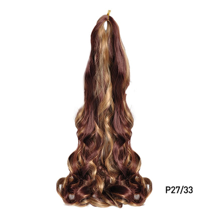 French Curl Braiding Hair 24 Inch – Pre-Stretched Synthetic Spiral Braids for Women