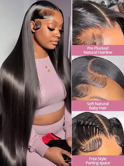 HD Lace Front Wig Straight Brazilian Raw Human Hair 13x4 13x6