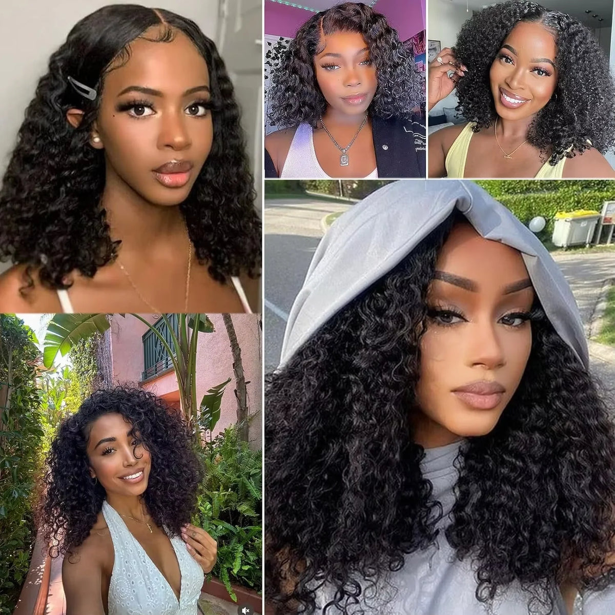 Deep Wave Curly Bob 13x4 HD Lace Front Human Hair Wig