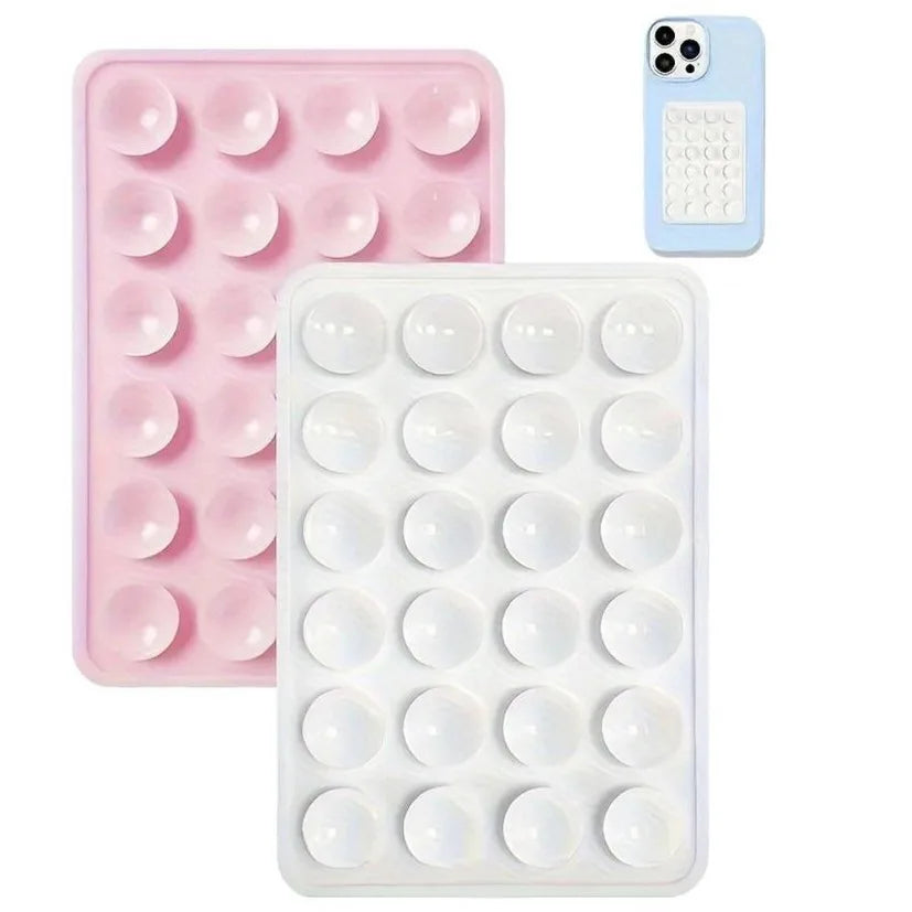 Silicone Suction Phone Holder Pad – Anti-Slip Wall & Desk Mat