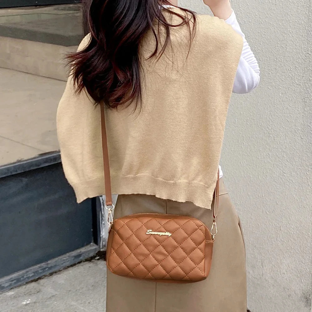 Quilted Crossbody Bag Women Small Leather Shoulder Bag
