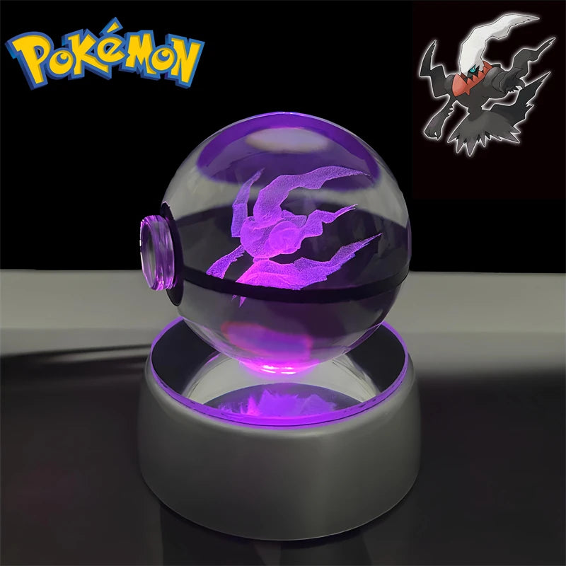 Pokémon 3D Crystal Poké Ball Night Light with LED Base