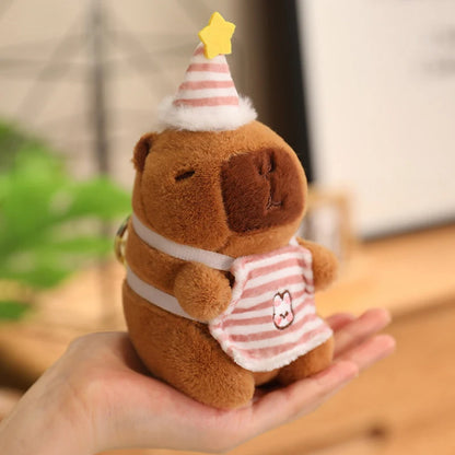 Capybara Cosplay Plush Keychain – 4.7in, 24 Styles