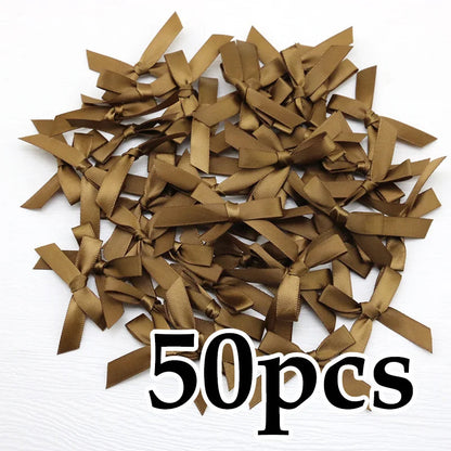 Satin Ribbon Bows 50pcs for DIY Crafts & Gift Wrapping
