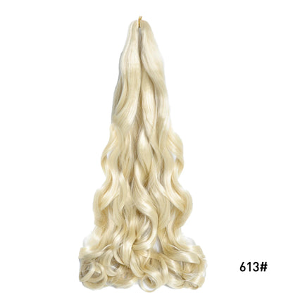 French Curl Braiding Hair 24 Inch – Pre-Stretched Synthetic Spiral Braids for Women