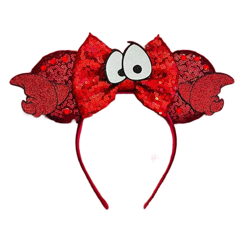 Mouse Ears Headband with Sequins & Bow – Kids & Adults