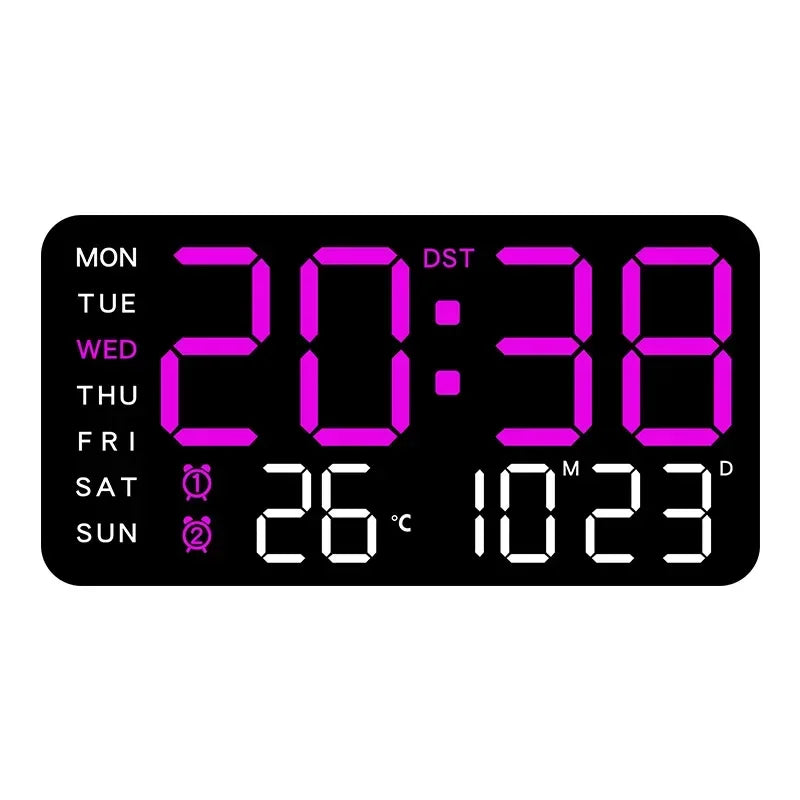 LED Digital Alarm Clock with Temperature Display & Remote Control