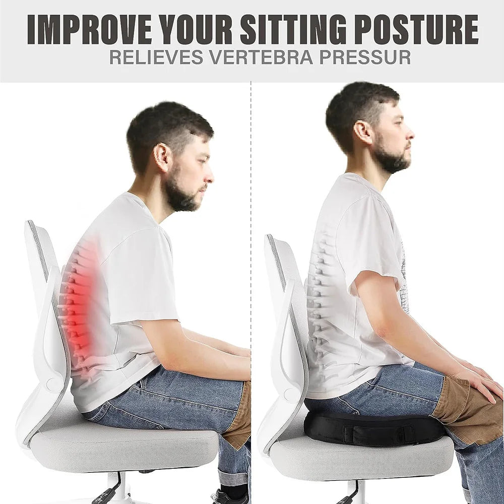 Memory Foam Orthopedic Seat Cushion – U-Shaped Coccyx Chair Pad