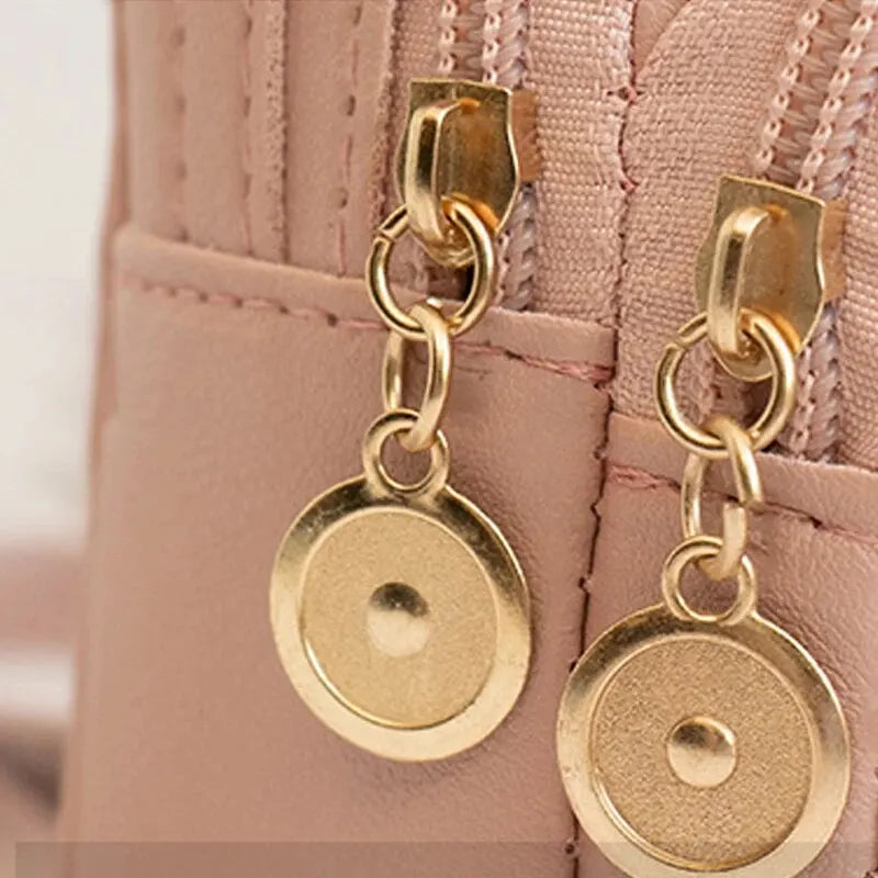 Mini Quilted Crossbody Bag for Women with Swan Charm