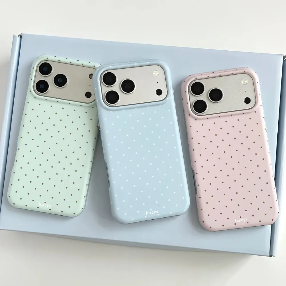 Cute Polka Dot Contrasting iPhone Case