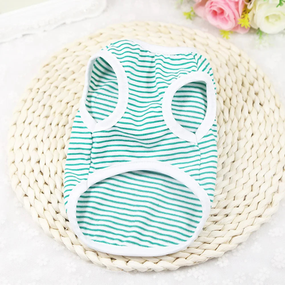 Striped Classic Vest Tank Top for Cats & Small Dogs