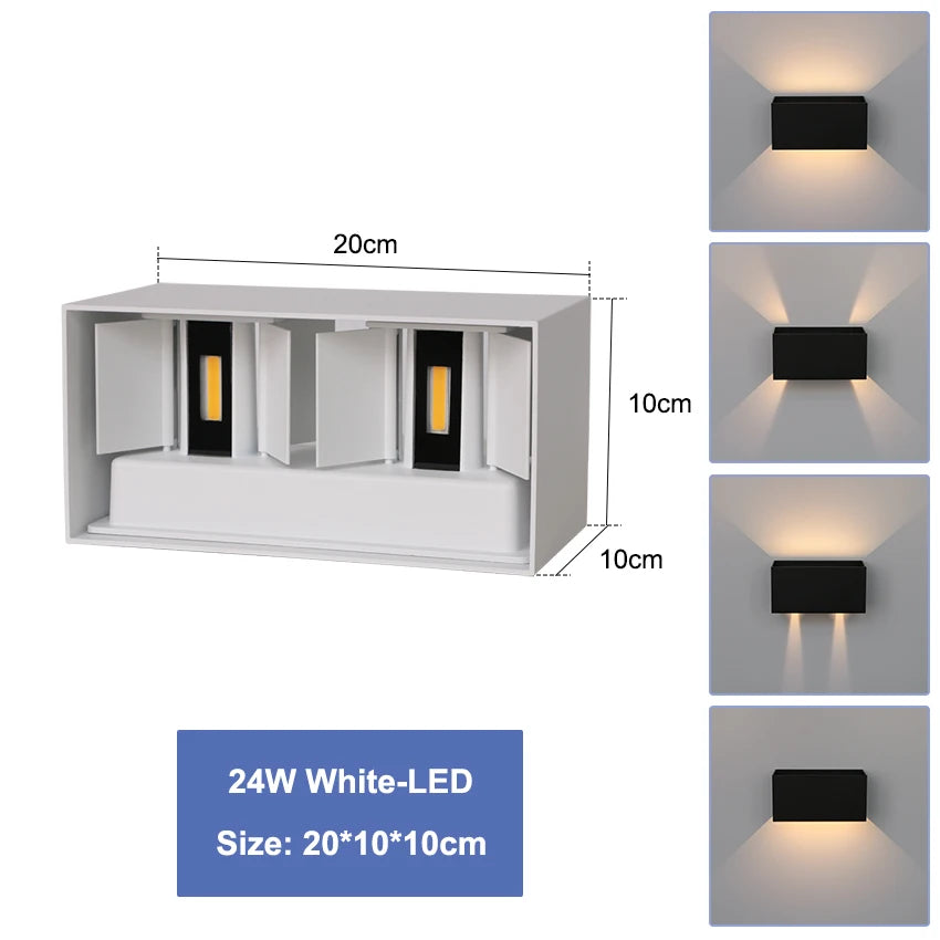 LED Outdoor Wall Light – Waterproof Aluminum Up Down Sconce