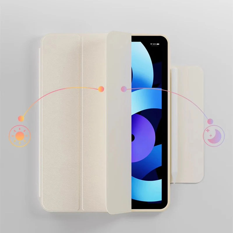 Magnetic Detachable iPad Case with Clear Back – iPad Pro, Air & More