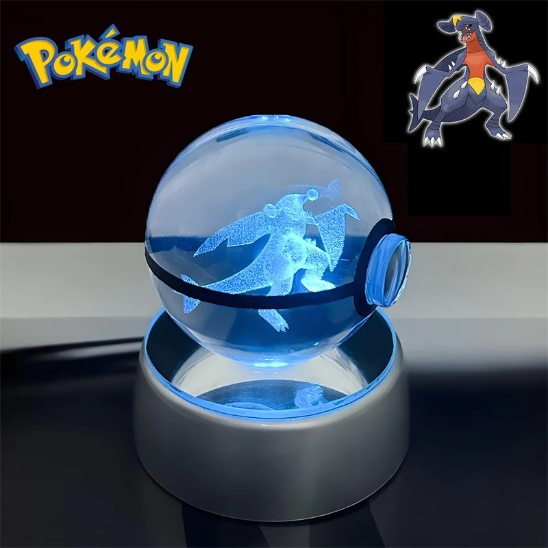Pokémon 3D Crystal Poké Ball Night Light with LED Base