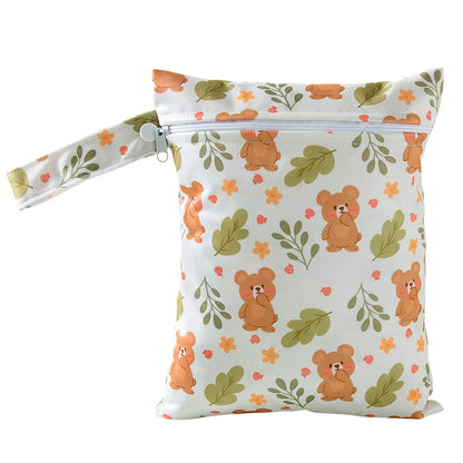 Waterproof Wet Dry Diaper Bag 20x25cm PUL Zipper Pouch