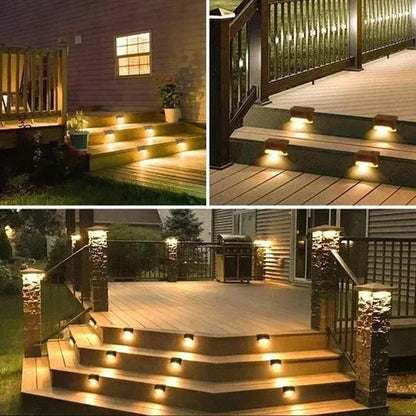 Solar LED Step & Deck Lights – Waterproof Outdoor Stair Lamp