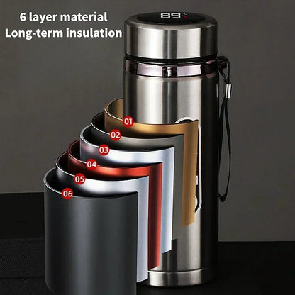 Stainless Steel Vacuum Flask with LED Temperature Display