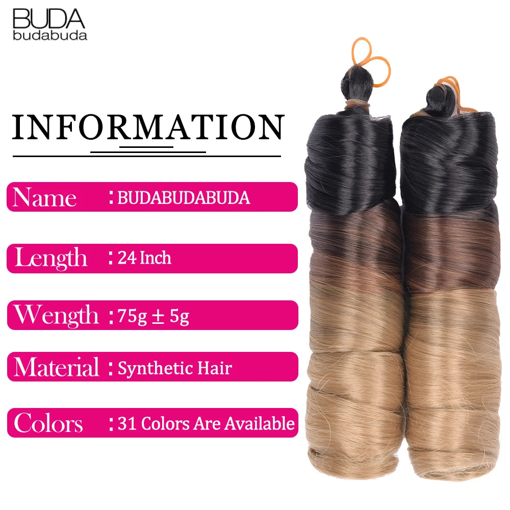 French Curl Braiding Hair 24 Inch – Pre-Stretched Synthetic Spiral Braids for Women