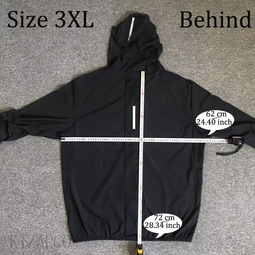 Men's Running Jacket Reflective Hooded Breathable Sportswear