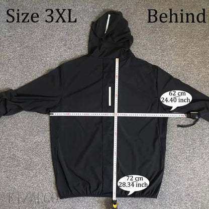 Men's Running Jacket Reflective Hooded Breathable Sportswear