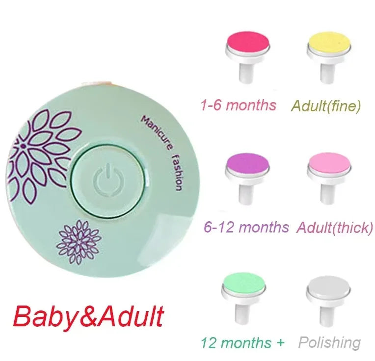 Electric Baby Nail Trimmer – Safe Manicure Set for Newborns & Kids