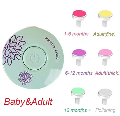 Electric Baby Nail Trimmer – Safe Manicure Set for Newborns & Kids