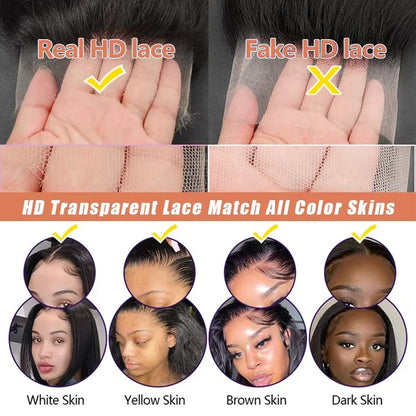 360 Lace Front Wig Straight Human Hair Brazilian HD Lace