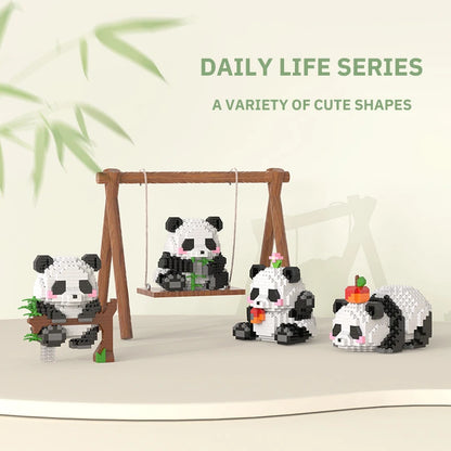 Panda Mini Building Blocks Set – Cute DIY Animal Brick Toy