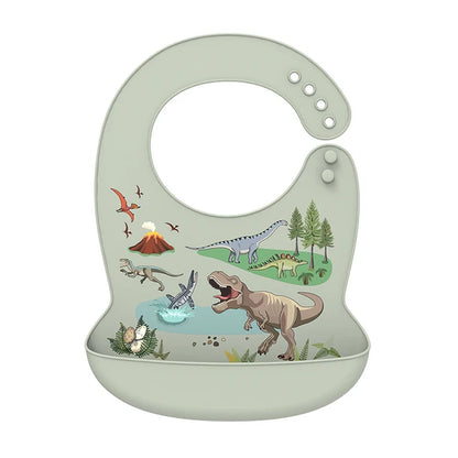 Silicone Baby Bib with Food Catcher – Waterproof & Soft