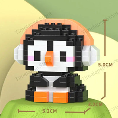 Cute Animal Mini Building Blocks Kit – DIY Micro Brick Figures for Girls