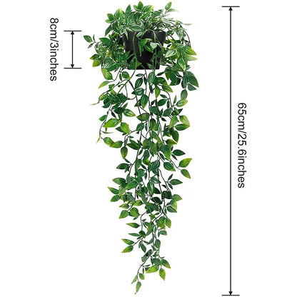 Artificial Hanging Plant Vine – 90cm Faux Greenery for Home & Wedding Decor