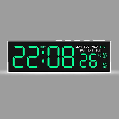 USB Digital Alarm Clock with Mood Light, Temperature & Dual Alarm