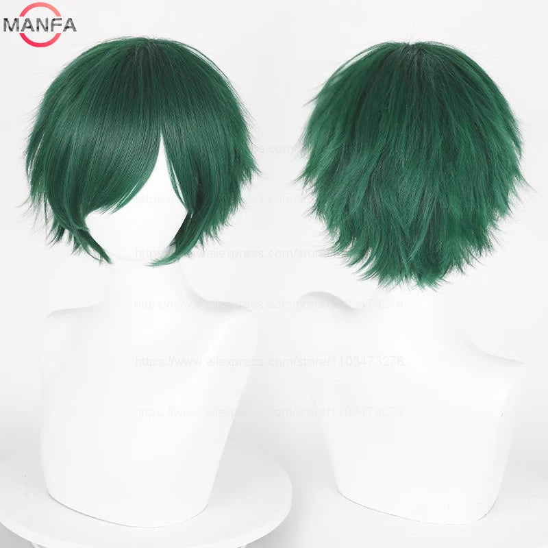 Short Straight Anime Cosplay Wig 30cm Multi-Color Unisex